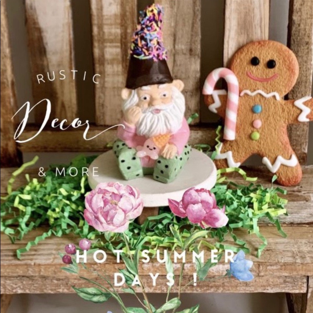 “ SUMMER  FUN “ Ice Cream Gnome for Rae Dunn Tie…